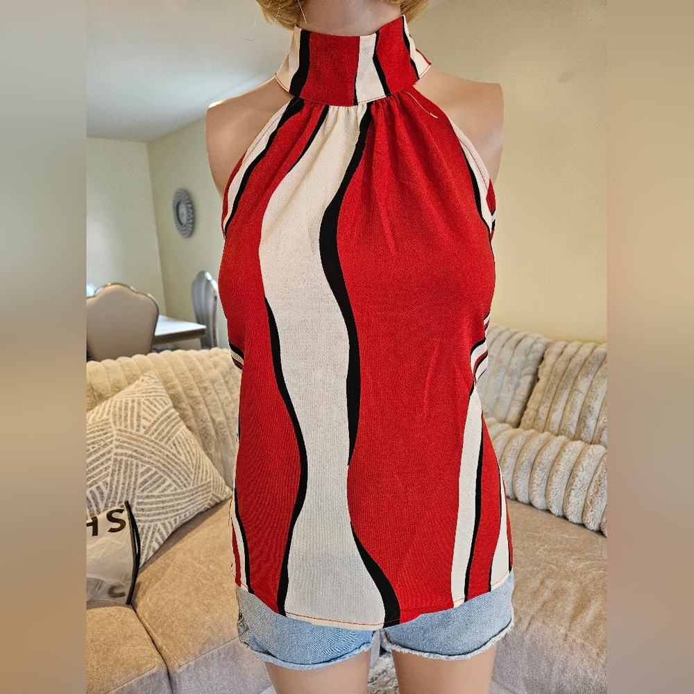 Red and white Blouse